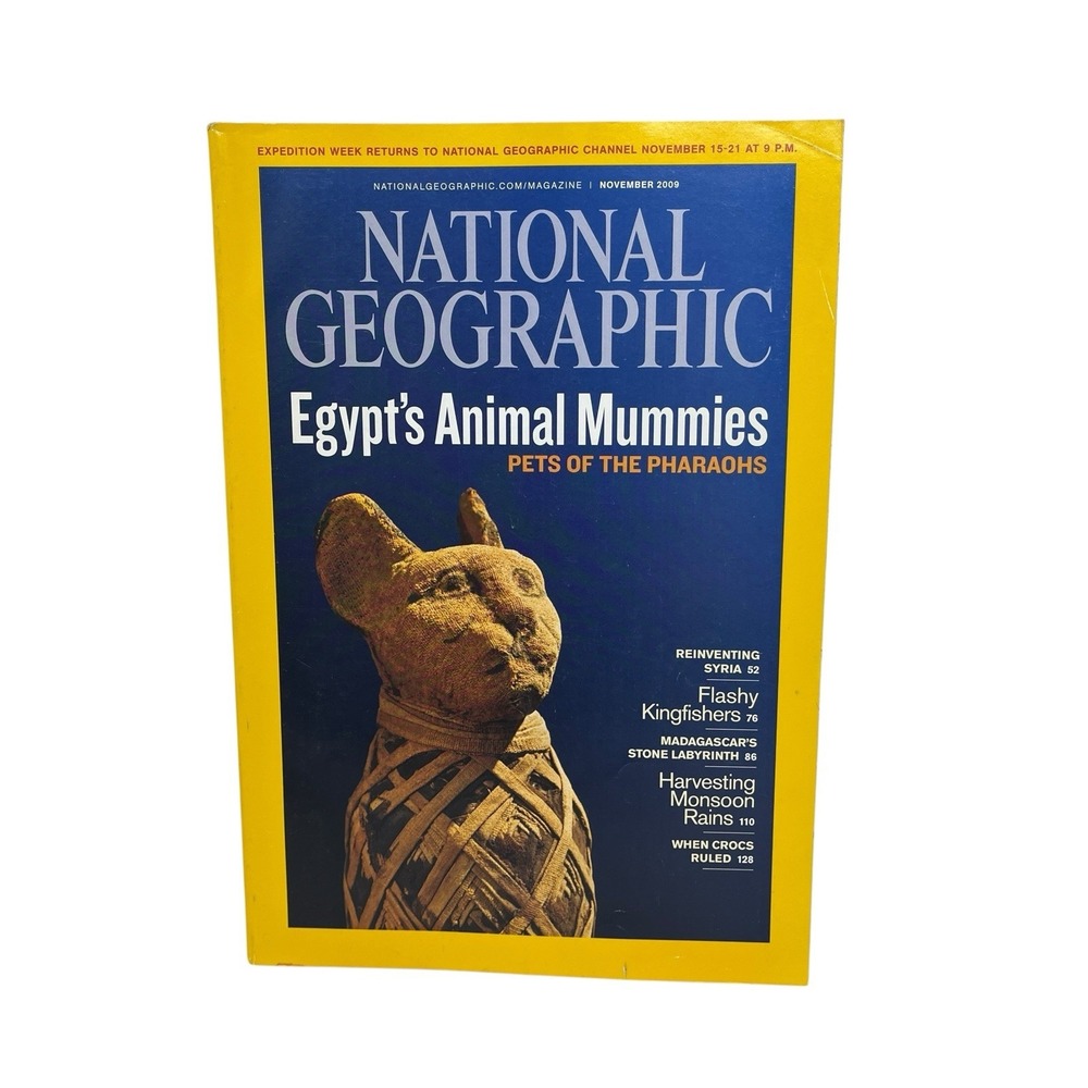 National Geographic Magazine November‎ 2009 Egypt's Animal Mummies, Monsoons